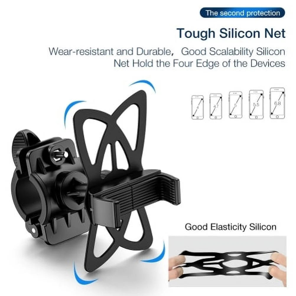 Handlebar Silicone Holder Bike Non-Slip Strap Shockproof I454294