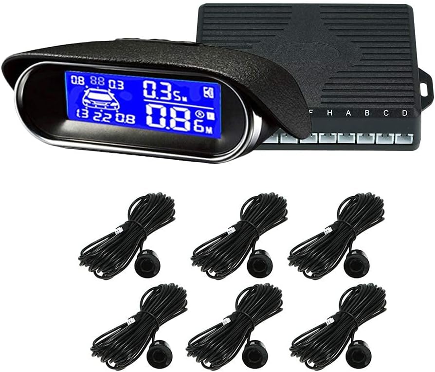 Dual Core 6 Sensors Rear Front View LCD Display Reverse Backup Radar N259