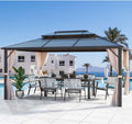 10' x 13' Outdoor Hardtop Gazebo with Aluminum Frame Z631202
