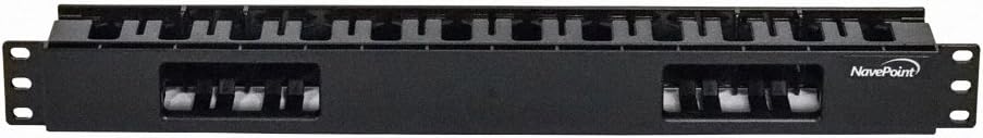 Black 2-Pack Rack Mount Cable Management Panel J5520