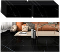 24-Pack Peel and Stick Vinyl Floor Tile 12"x24" Black Marble S134195