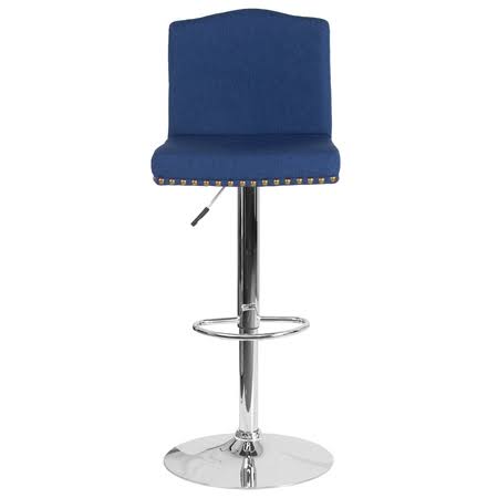 Blue Fabric Adjustable Height Barstool R36799