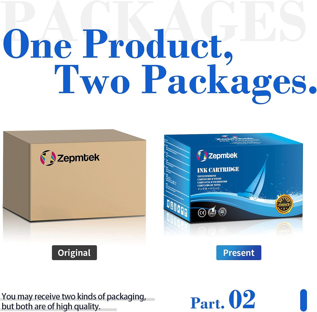 Remanufactured Ink Cartridge Pack of 2 (1 Black) V3846