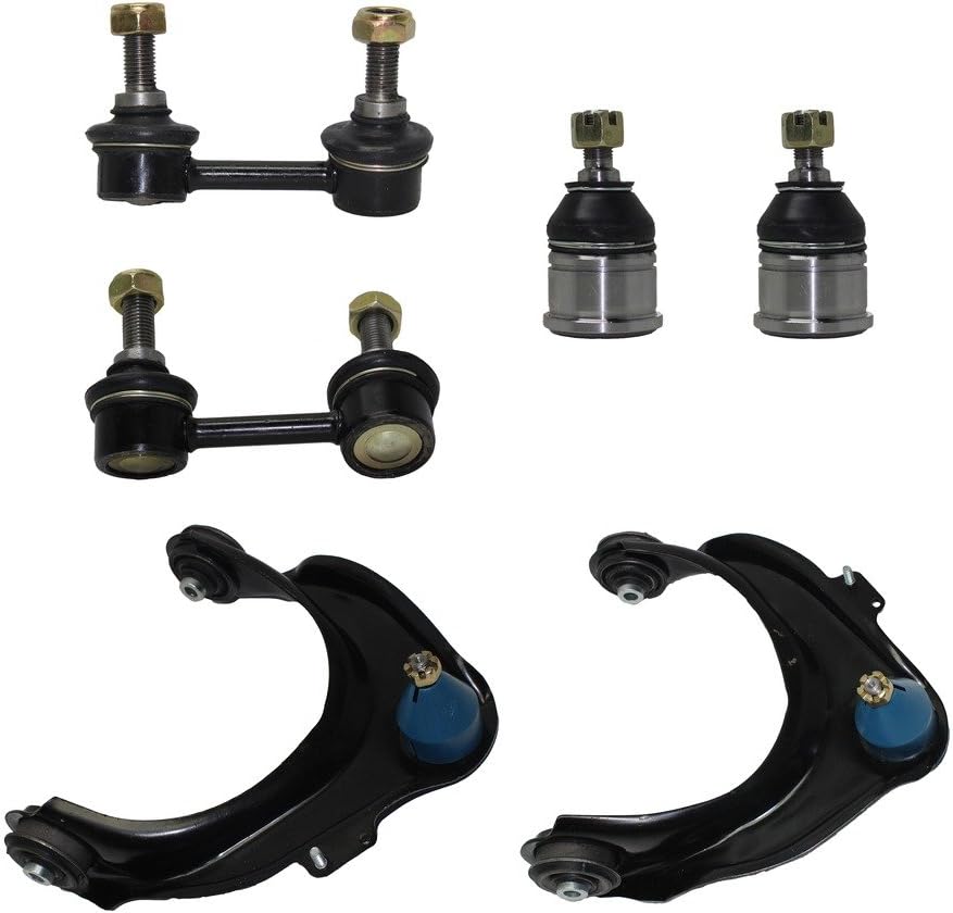 Front Upper Control Arms Ball Joints Sway Bars 6pc Set C360062