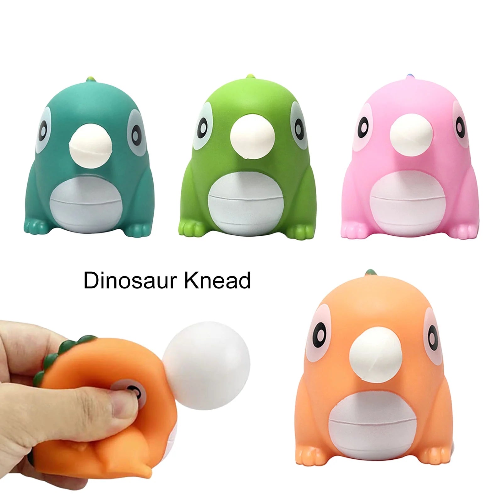 Dinosaur Squeeze Toy Blowing Balloon Soft TPR Stress Relief Toy E656885