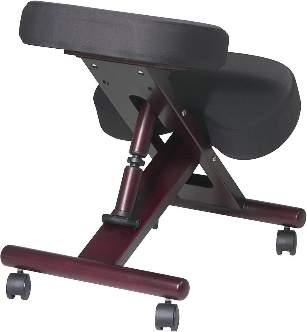 Black Knee Chair with Casters and Memory Foam Q942