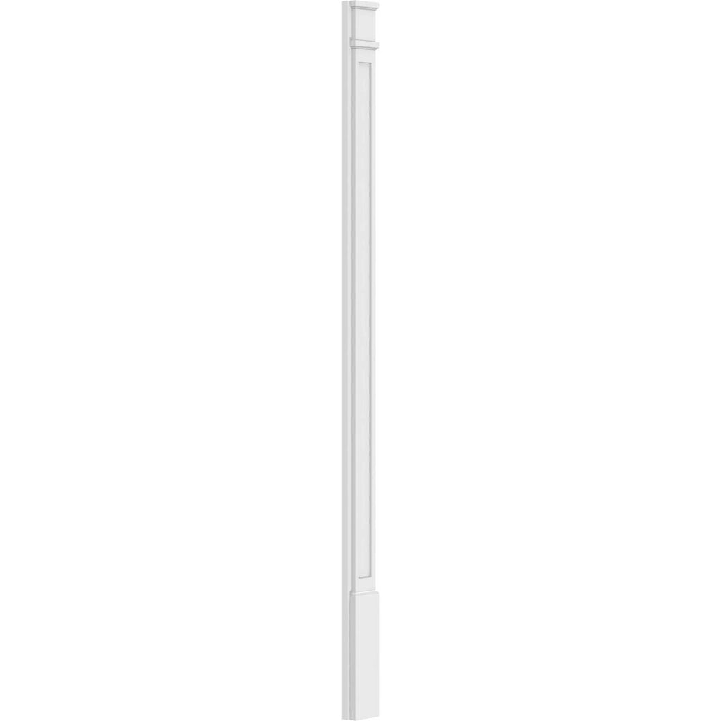 Flat Panel PVC Pilaster with Decorative Capital & Base (Pair) C3707