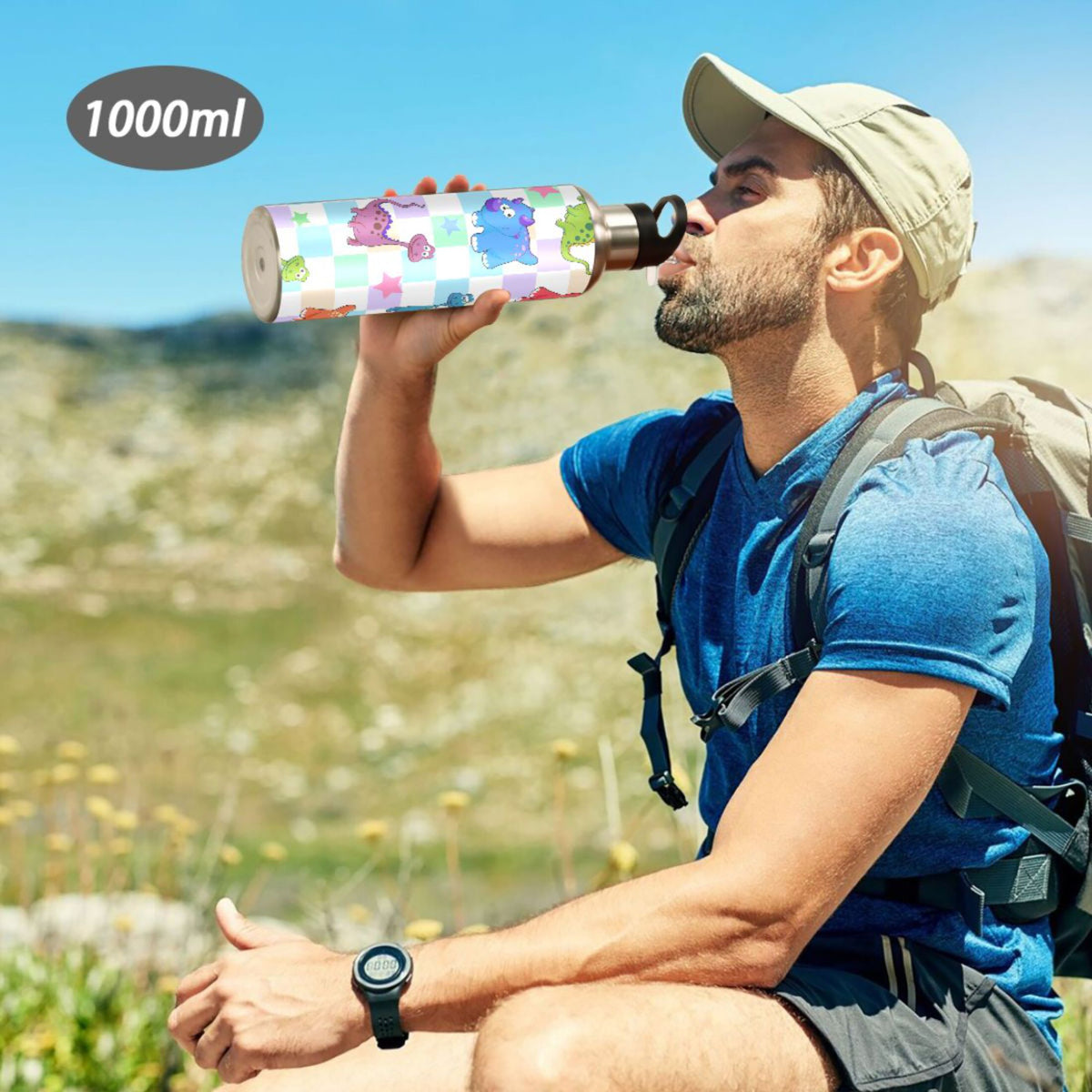 Stainless Steel Water Bottle with Straw Lid Vacuum Insulated 20 OZ A729