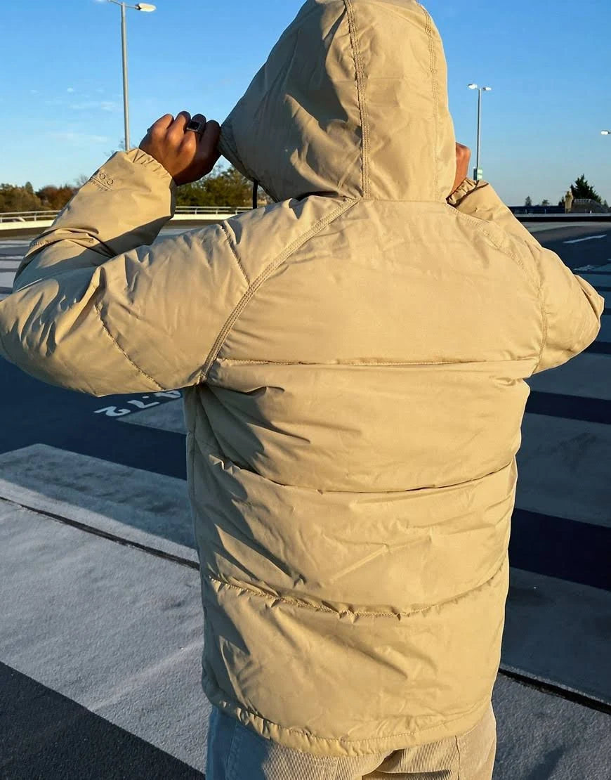 Beige Puffer with Hood G400
