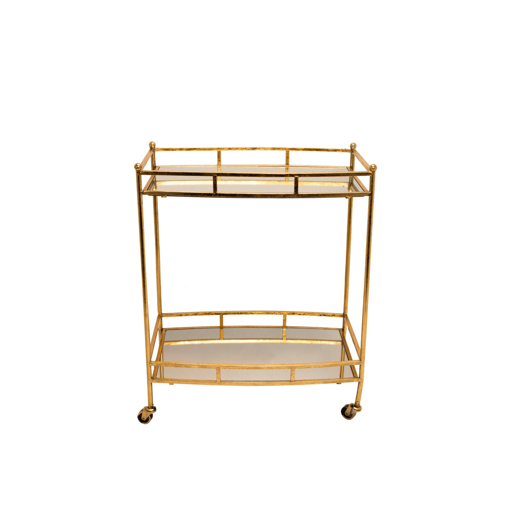 Gold 2 Tier Metal Bar Cart Z39435