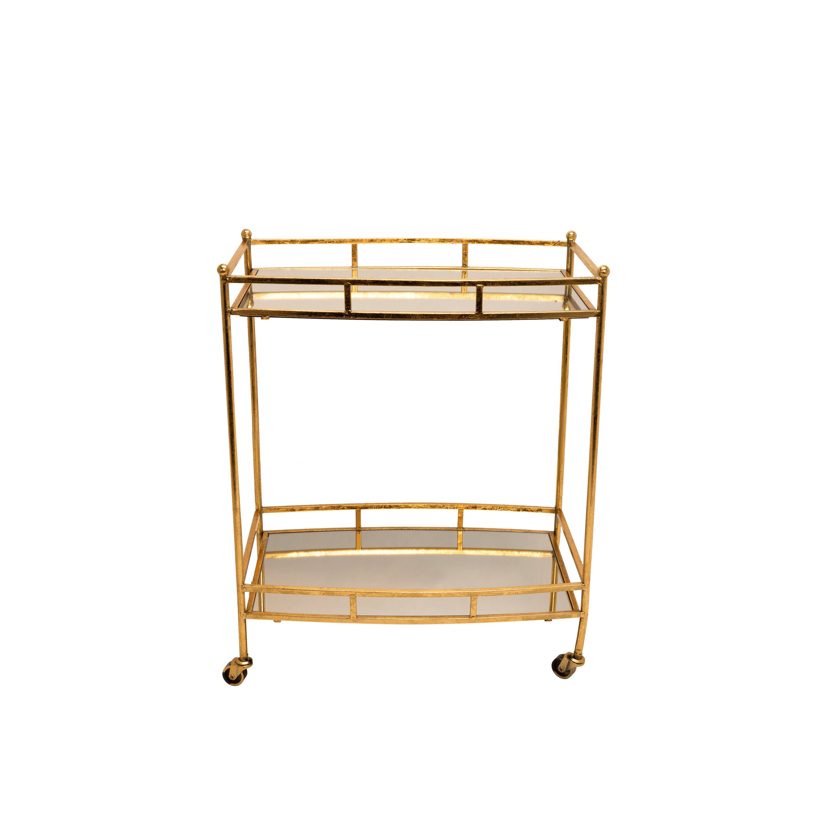 Gold 2 Tier Metal Bar Cart Z39435