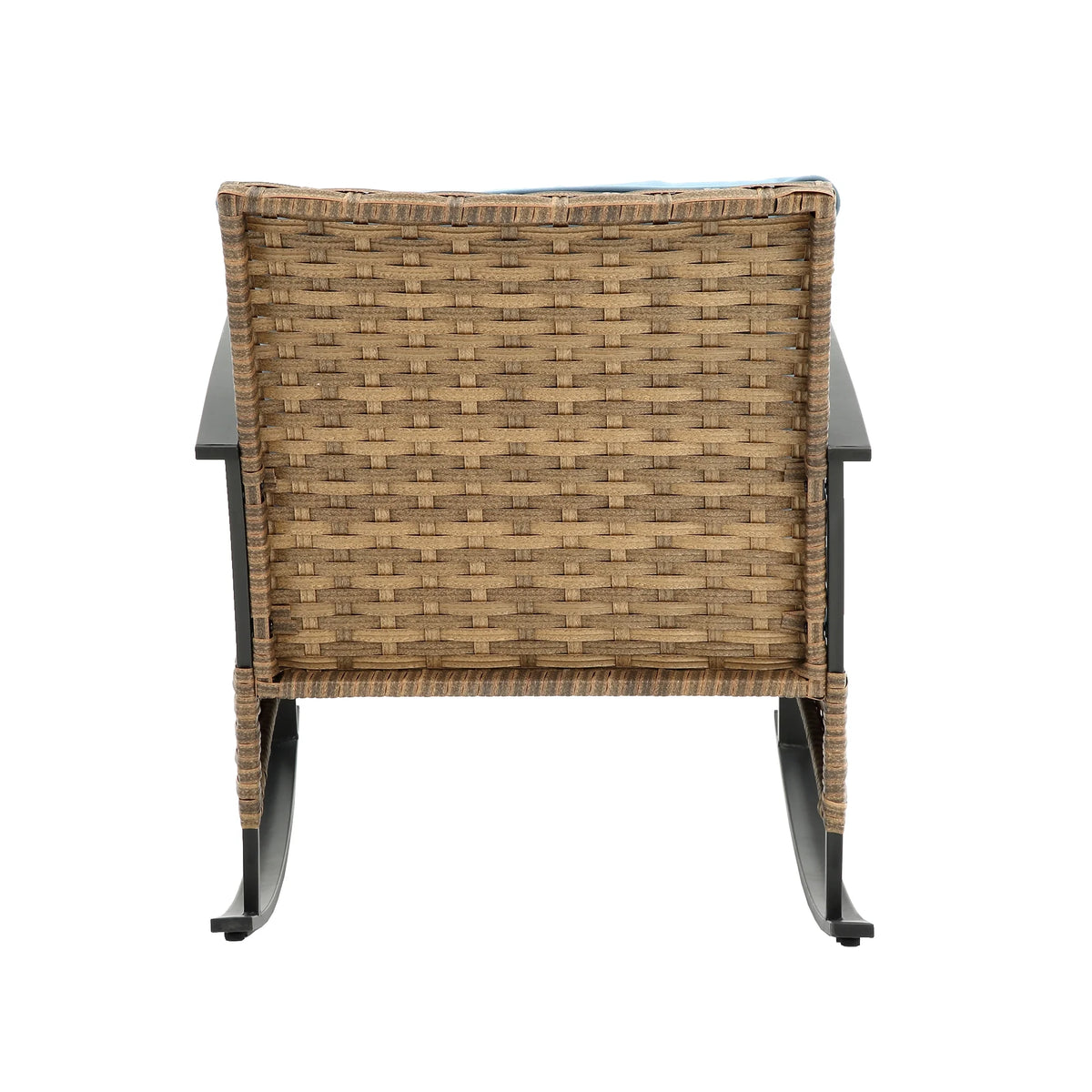 Grey Rattan Rocking Chair Set of 3 S876