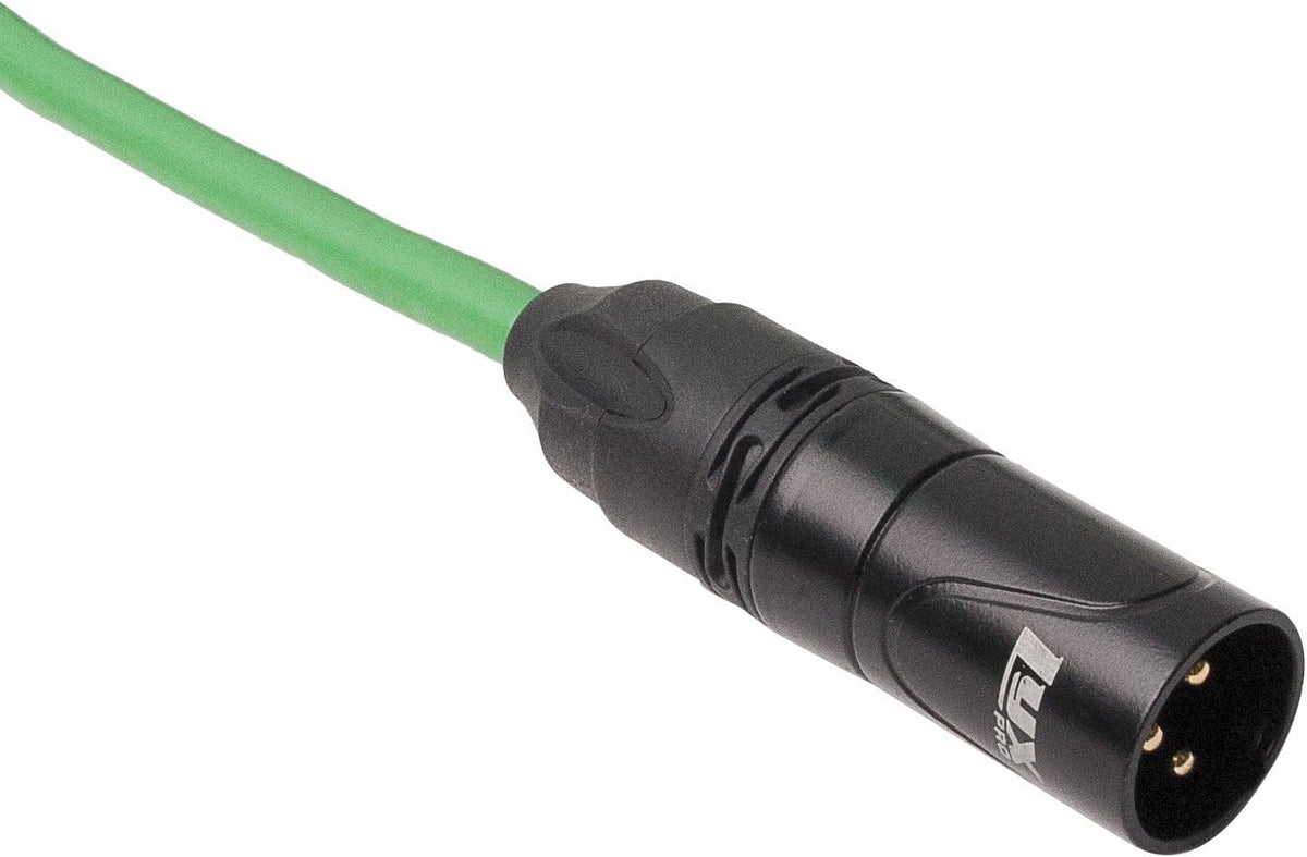 100 Feet XLR Microphone Cable Balanced Male to Female 3 Pin Mic Cord Green Pack of 2 N223