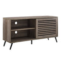 Grey Wash Sliding Slat Door TV Stand V338