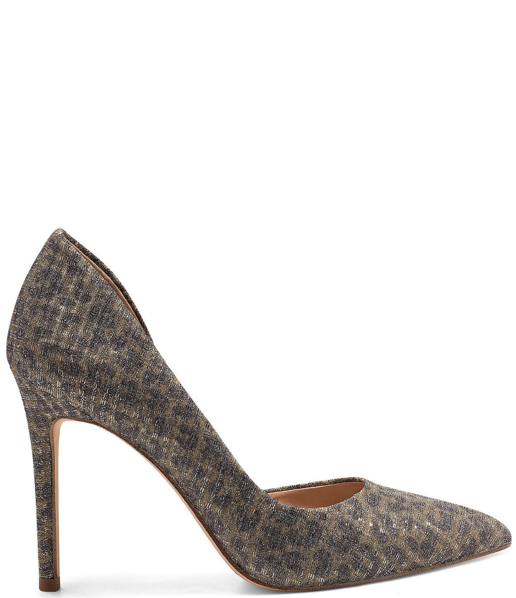 Metallic Leopard Print D'Orsay Pumps K61491