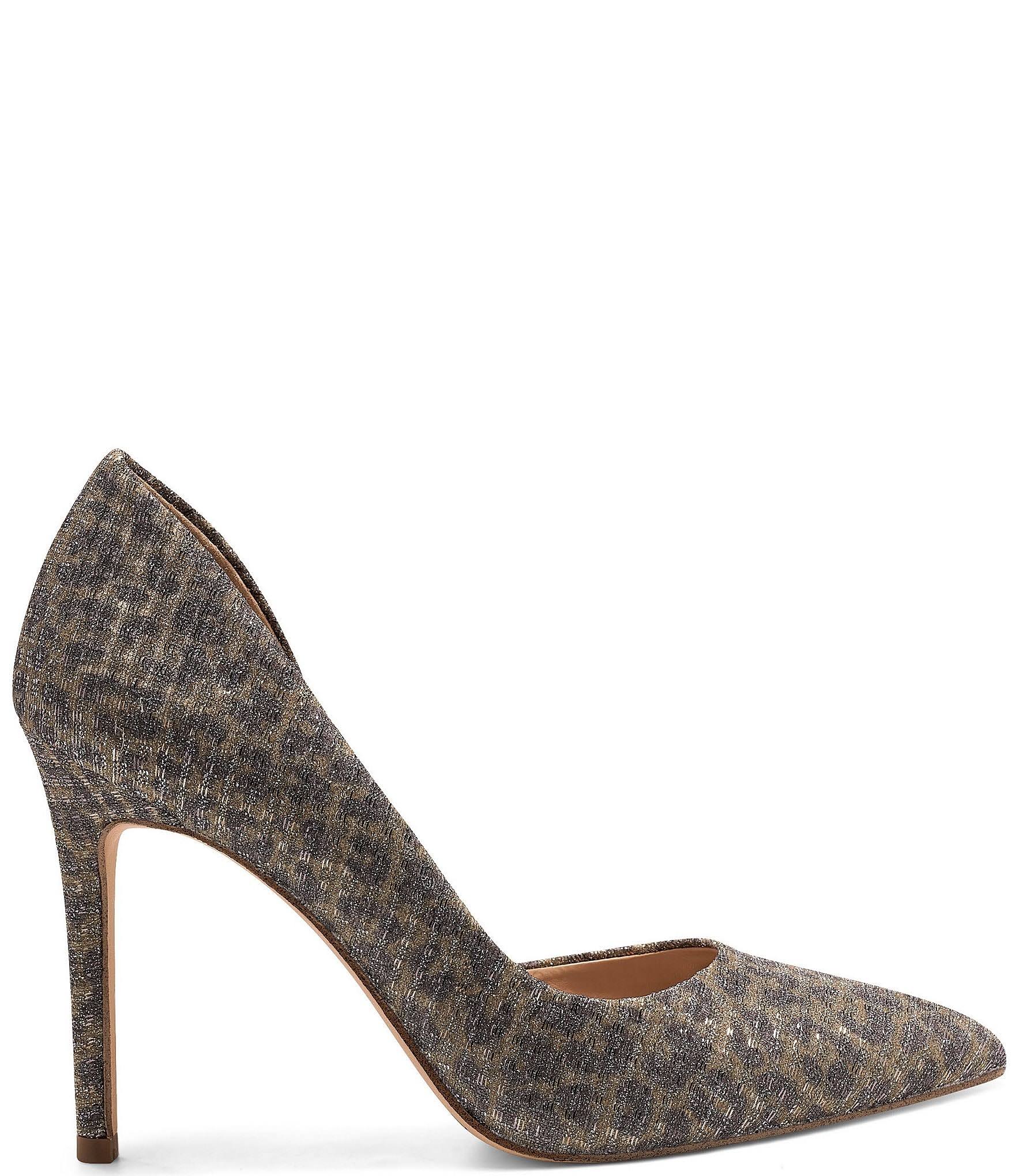 Metallic Leopard Print D'Orsay Pumps K61491