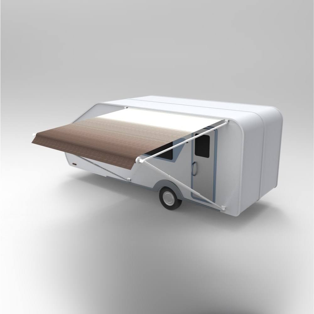 Brown Fade Retractable RV Patio Awning F20766