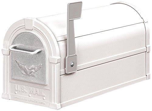 White Silver Rural Mailbox D184