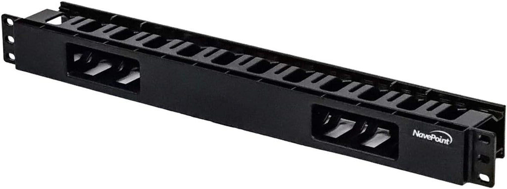 Black 2-Pack Rack Mount Cable Management Panel J5520