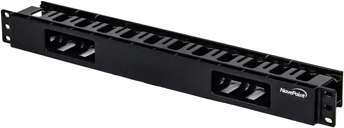 Black 2-Pack Rack Mount Cable Management Panel J5520