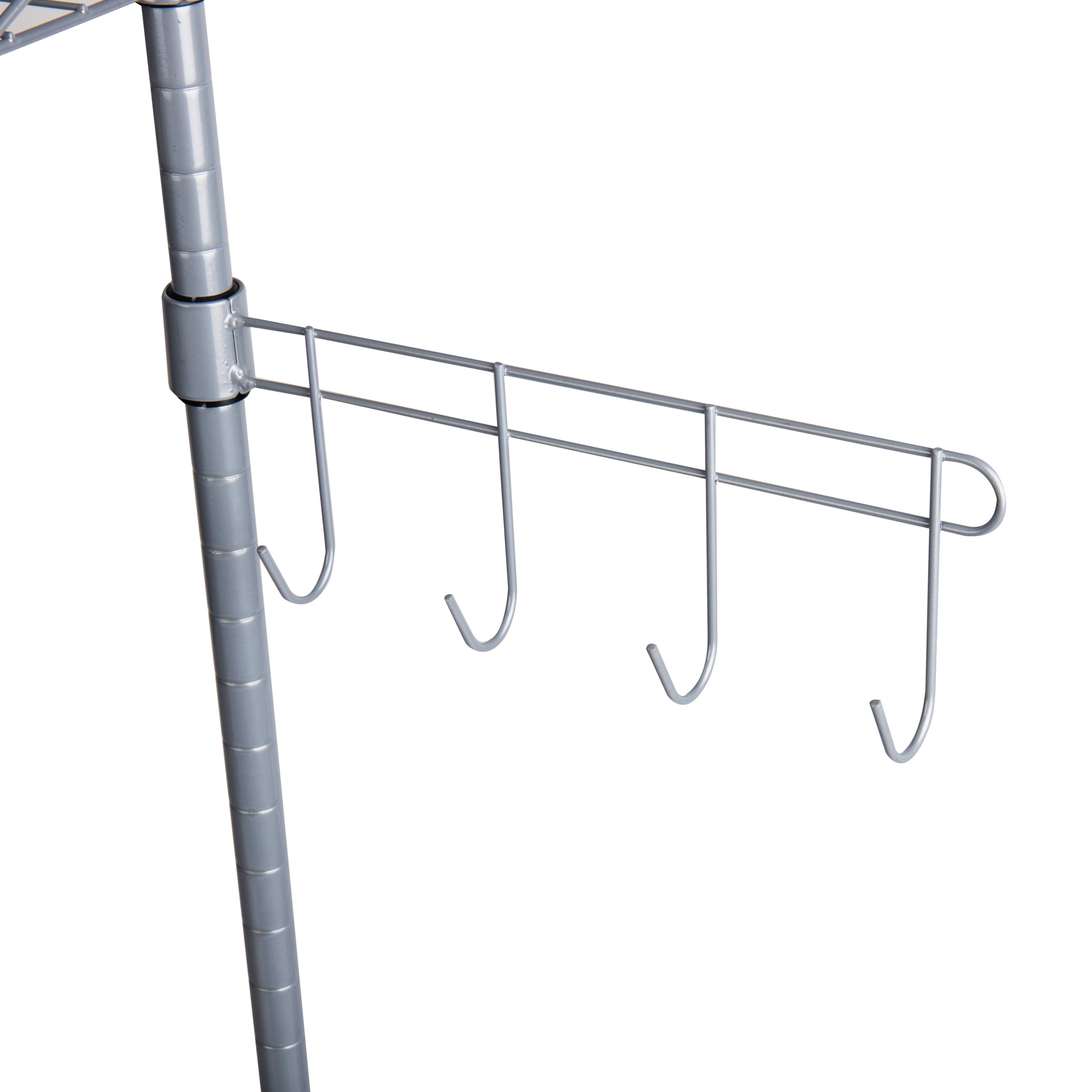 3-Tier Metal Utility Shelf and Microwave Stand with Hooks X92997