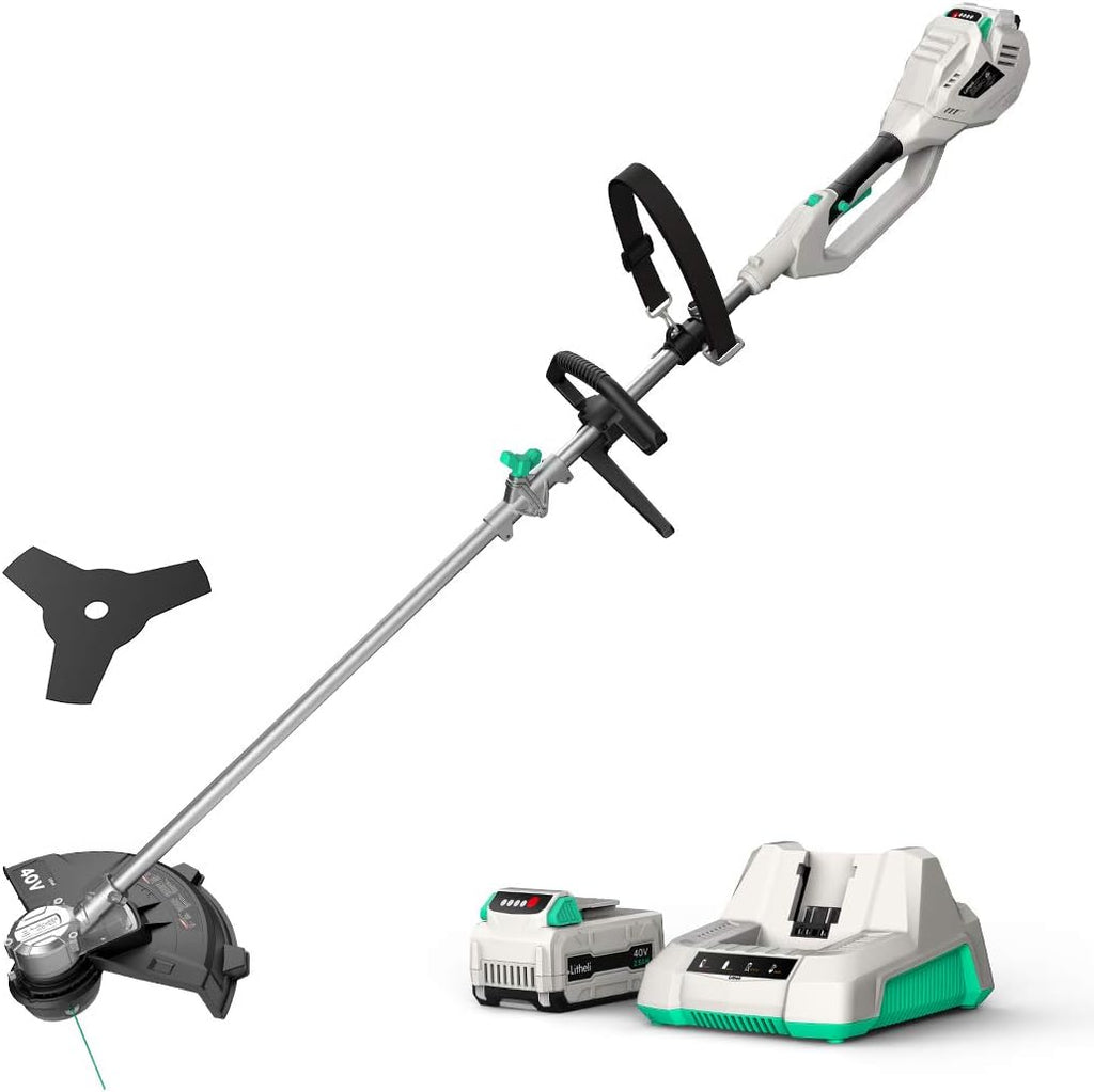 40V Cordless String Trimmer and Brush Cutter with 2.0Ah Battery & Charger F357958