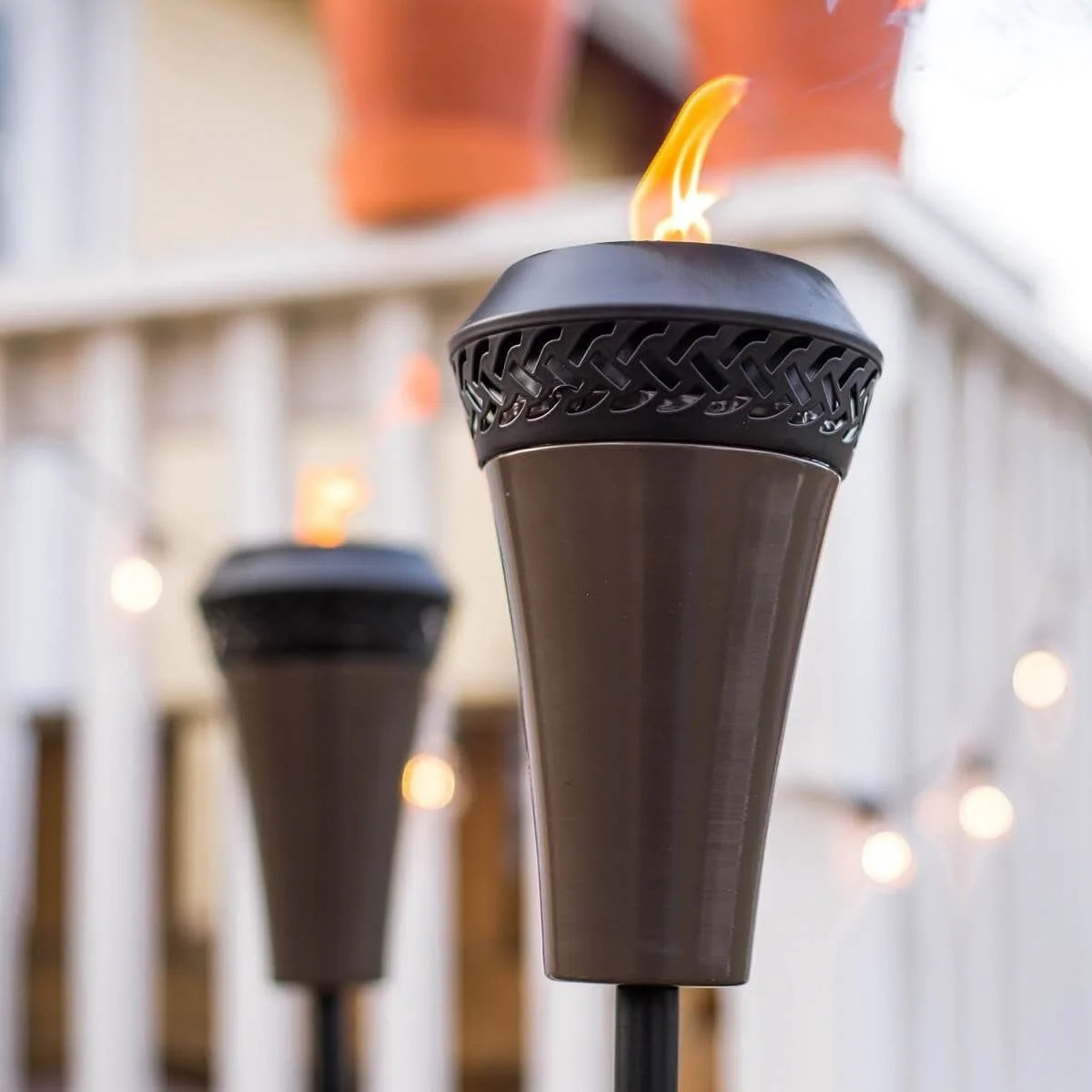 66 inch Metal TIKI Torch with Large Flame M581