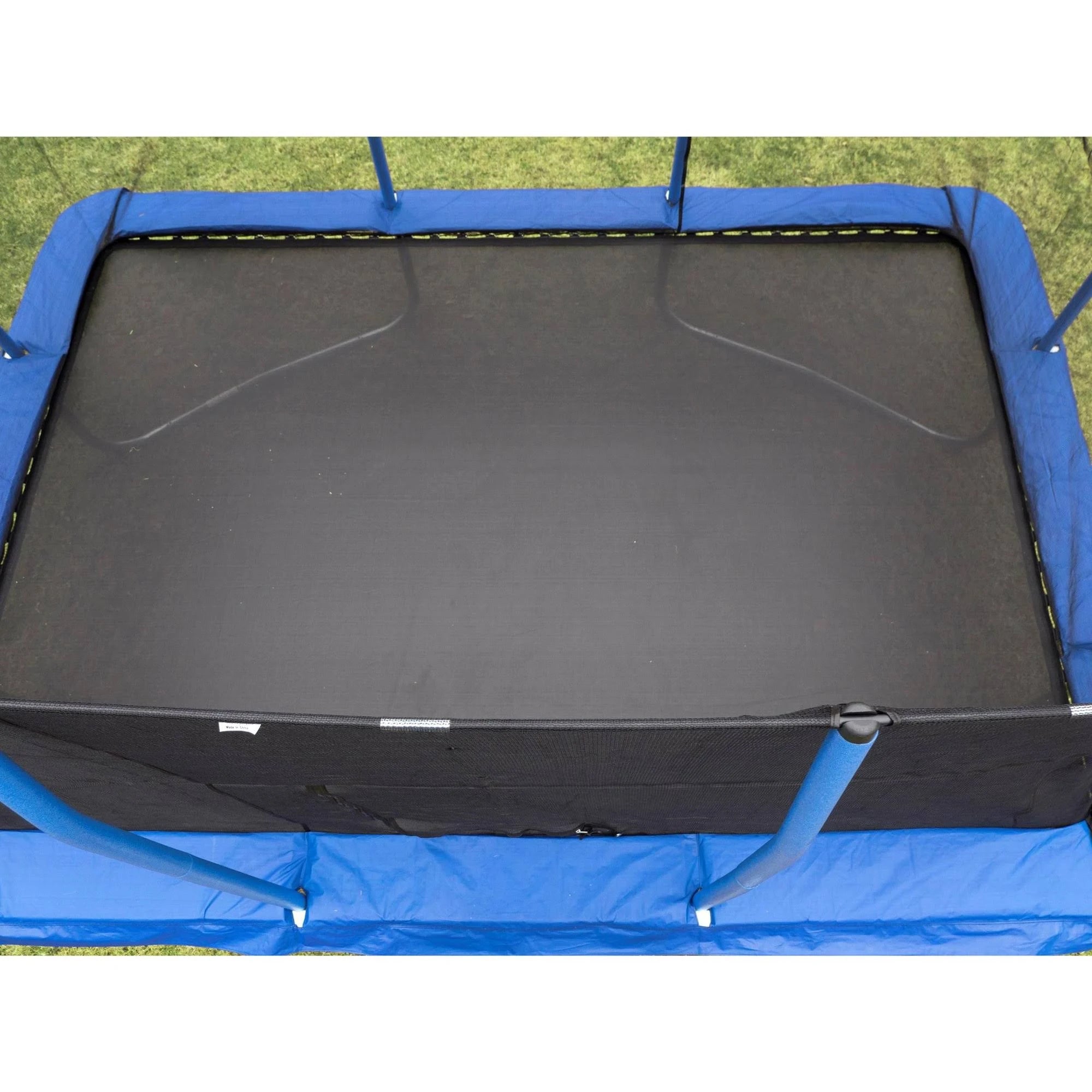 Blue Rectangular Trampoline with Safety Net Siding V320