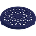 Dark Blue Cast Iron Round Trivet J7662
