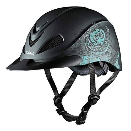 Rose Turquoise Low Profile Western Helmet B7628