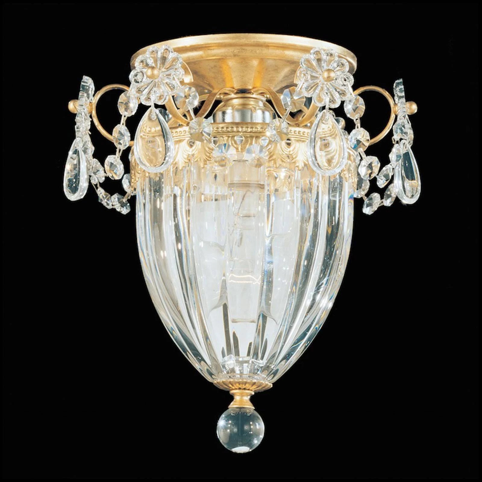 Etruscan Gold / Spectra - Clear Semi-Flush Mount Light I1458