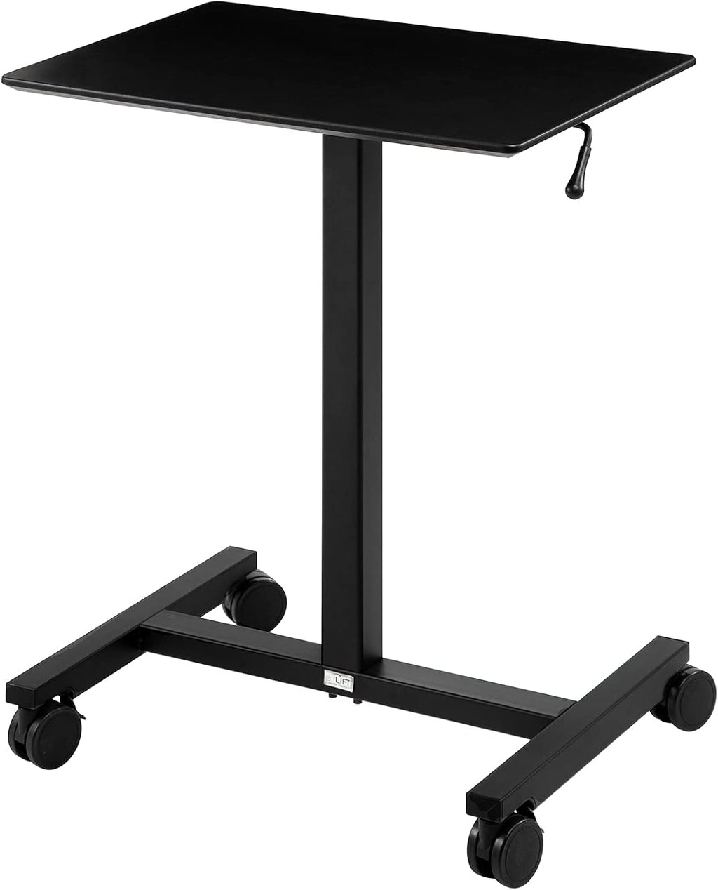Black Rolling Height Adjustable Laptop Cart Table with Wheels E551