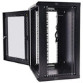 18U Wall Mount Network Server Cabinet Enclosure Rack Glass Door Lock Black A691