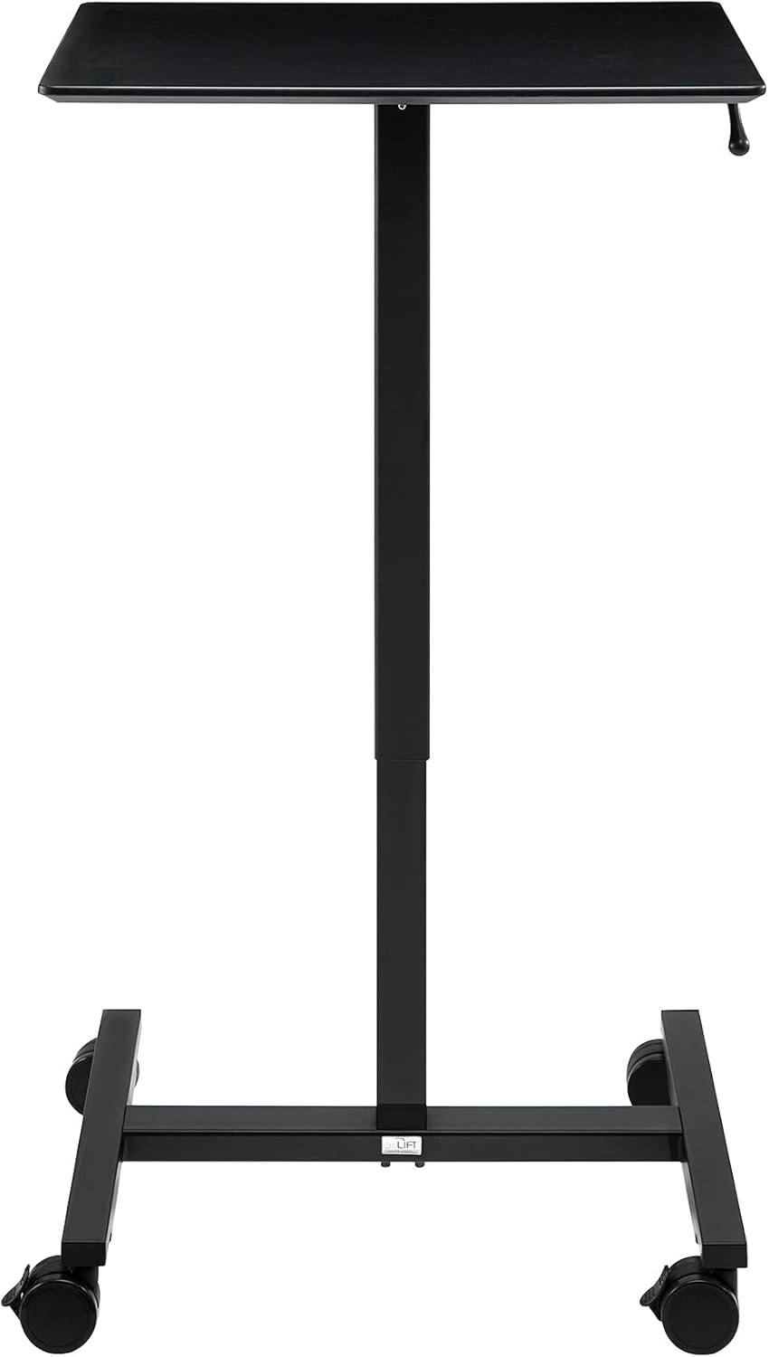 Black Rolling Height Adjustable Laptop Cart Table with Wheels E551