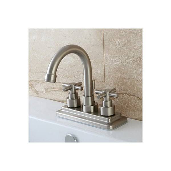 Polished Chrome Centerset Bathroom Faucet with Brass Pop-Up D1524