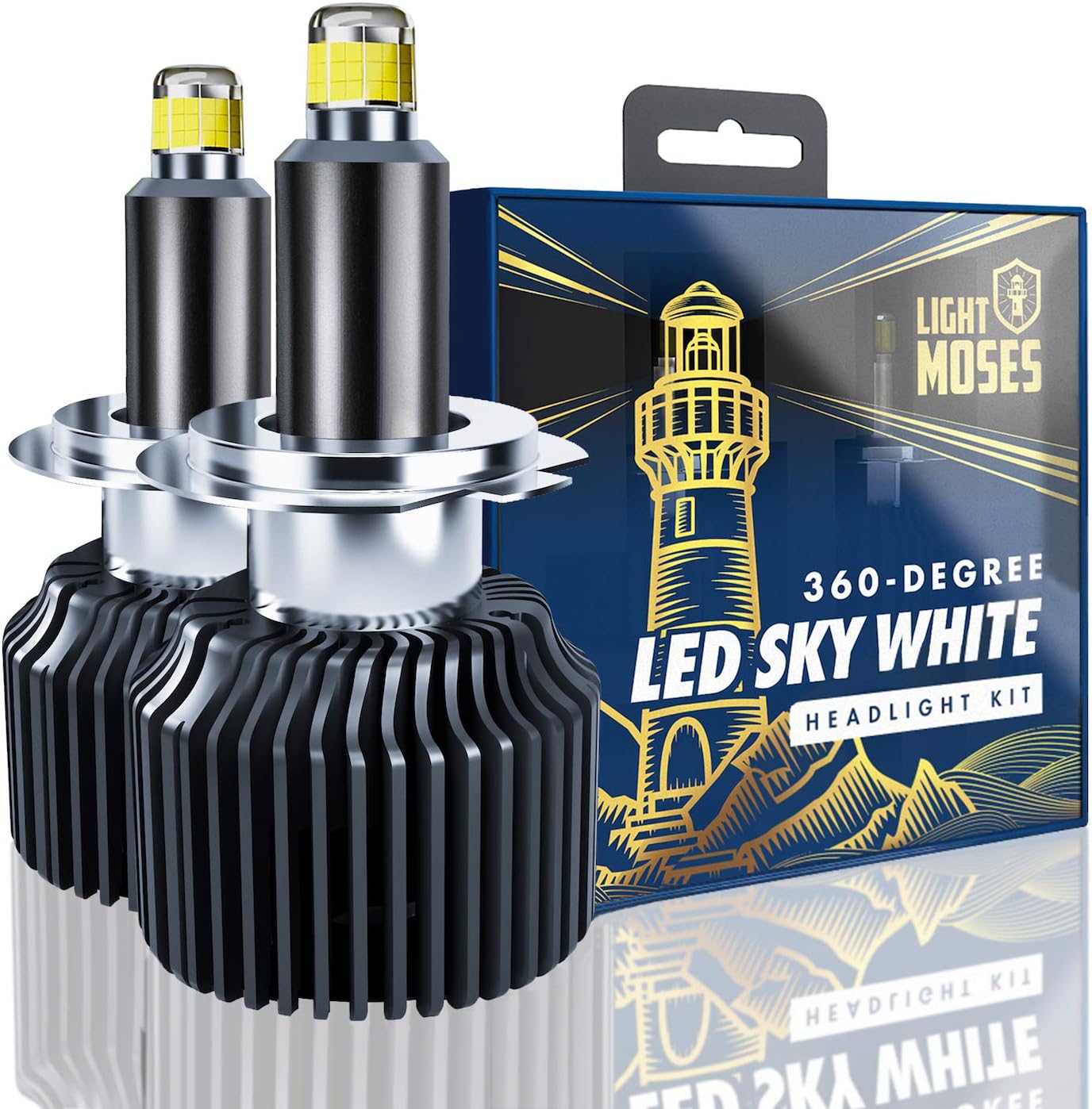 H7 LED Headlight Bulb 6000K 70W Pack of 2 P778