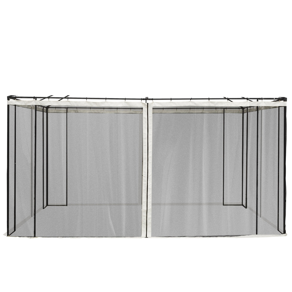 10' x 13' 4-panel Mesh Mosquito Netting Sidewalls with Zippers E7201