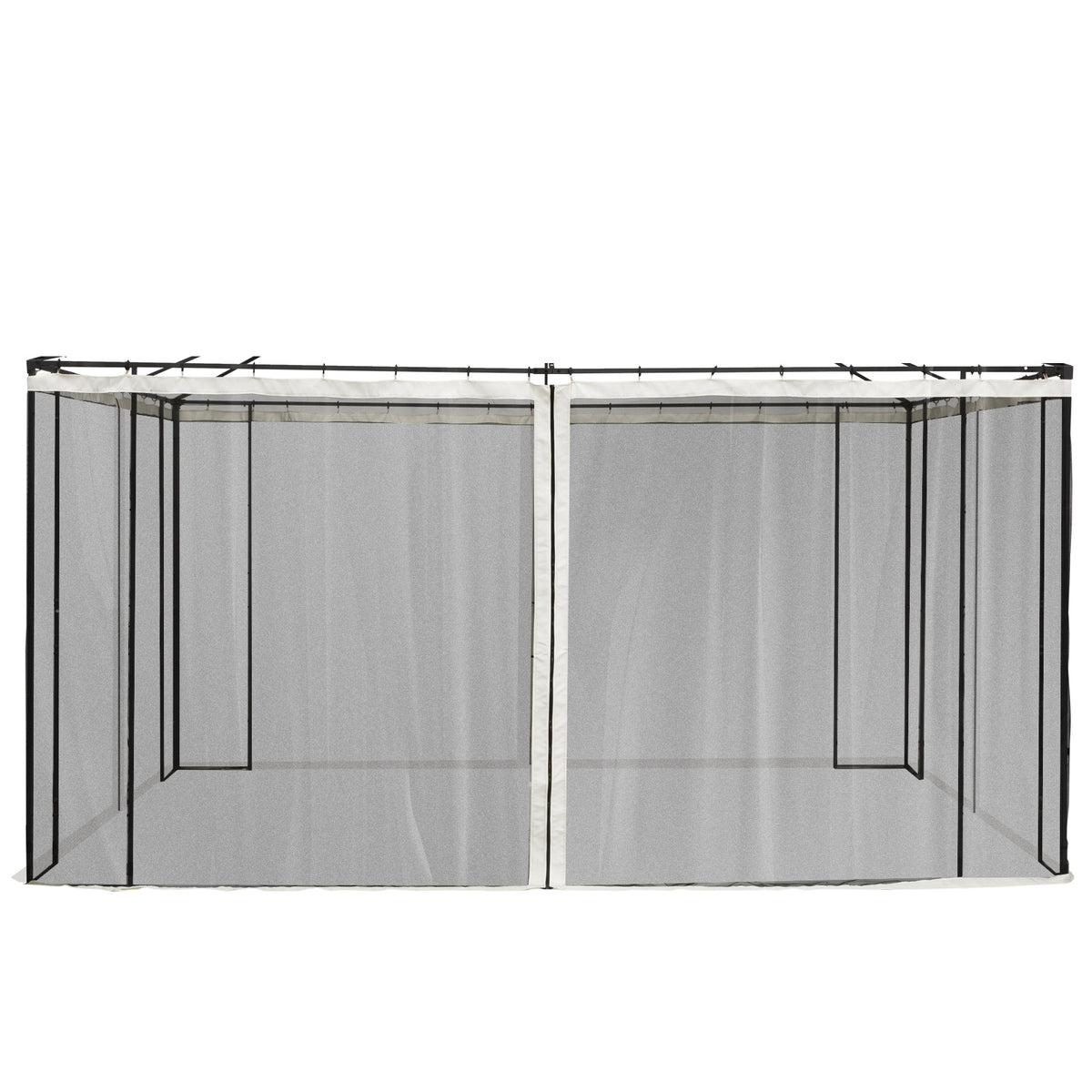 10' x 13' 4-panel Mesh Mosquito Netting Sidewalls with Zippers E7201