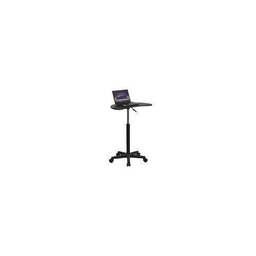 Height Adjustable Mobile Laptop Computer Desk with Black Top R7050