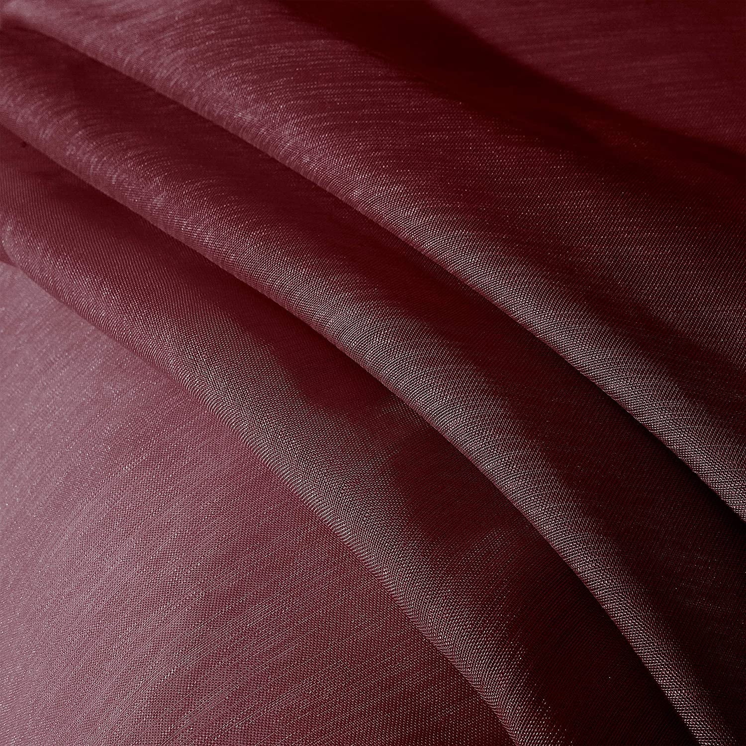 Burgundy Semi-Sheer Grommet Curtain Panel Pair, 108" x 84" K766082