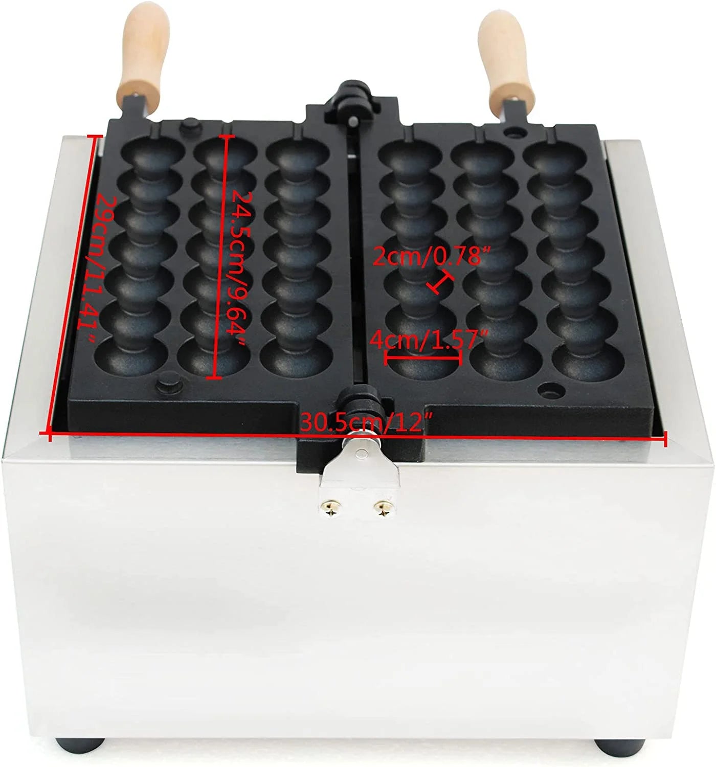 1500W Stainless Steel Non-stick Bubble Waffle Maker E9822