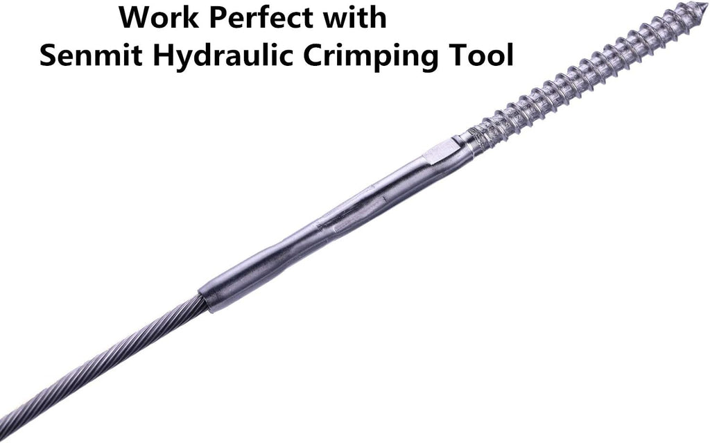 10 Ton Hydraulic Cable Crimper Hand Tool for 1/8, 3/16 Stainless Steel Cable Railing Fittings C3076