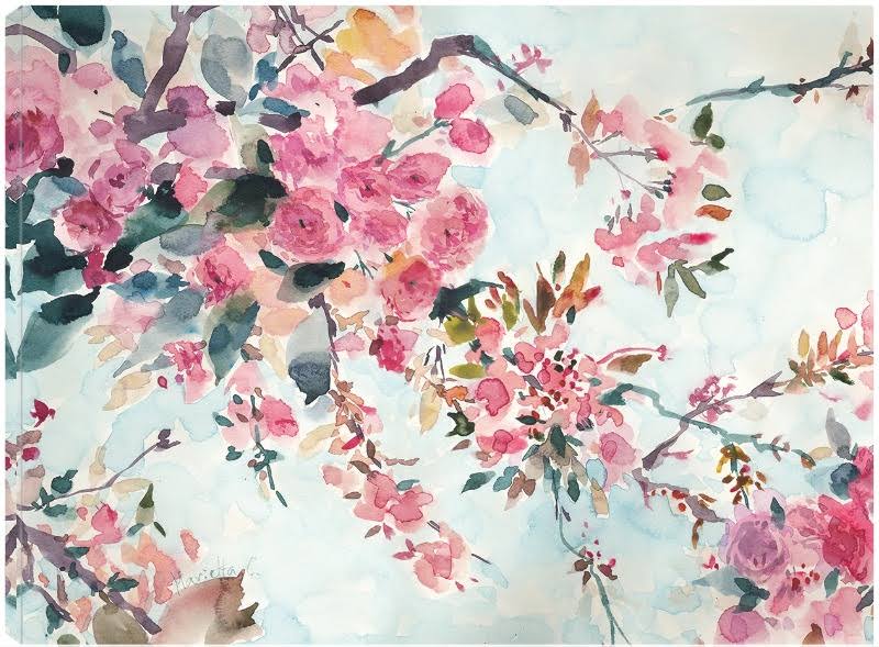 Cherry Blossoms Morning Canvas Art 32x24 P767