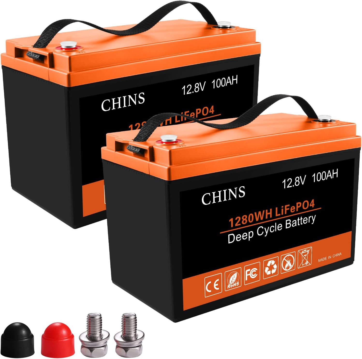 12V 100AH LiFePO4 Lithium Battery with Built-in 100A BMS P330