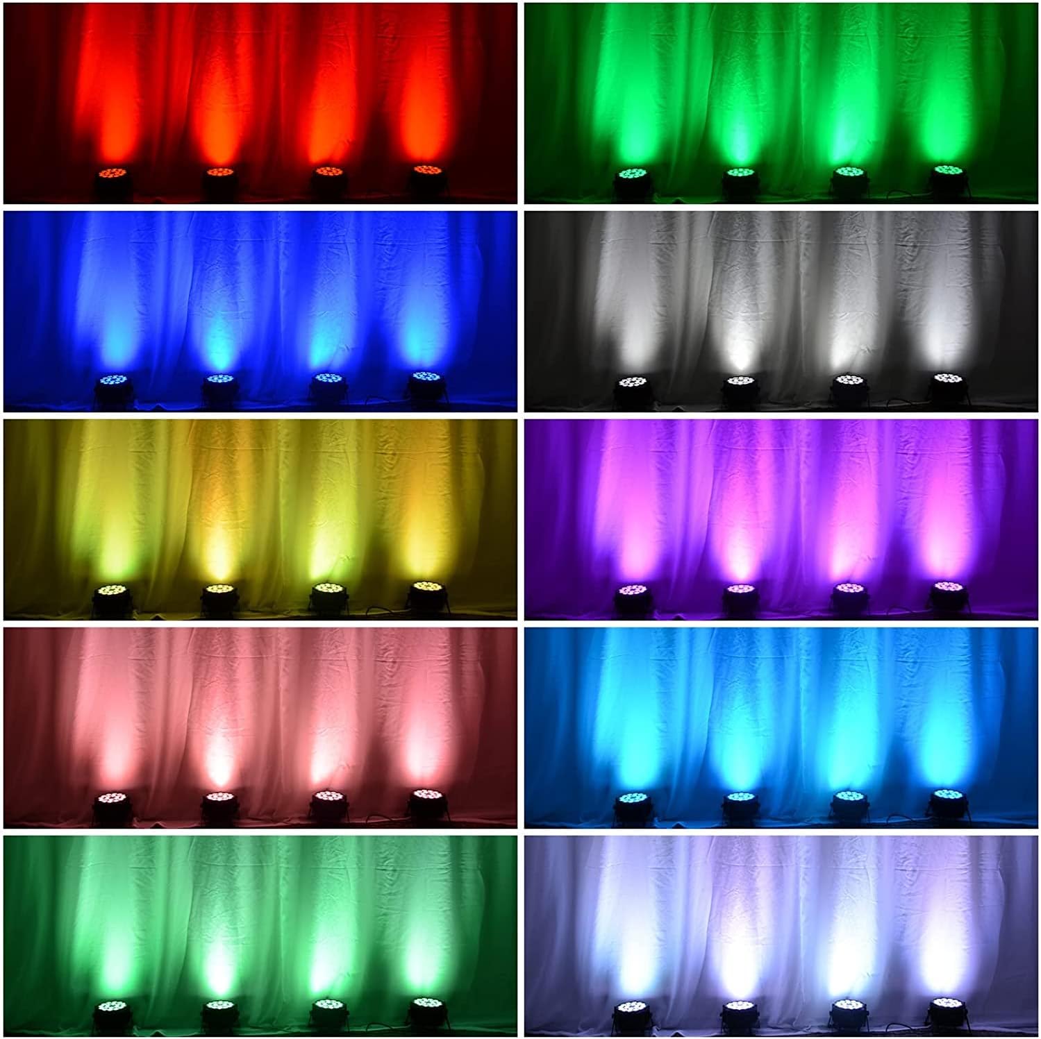 18x8W RGBW LED Washing Lighting Disco Lights with DMX-512 Sound Activated Strobe Lights C261500