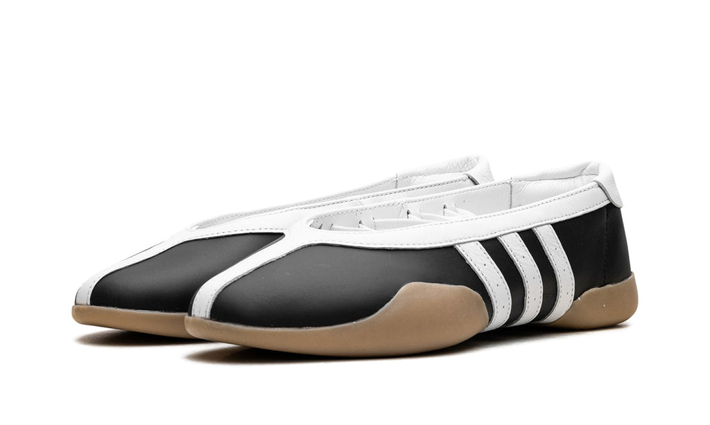 adidas Taekwondo Mei Ballet Flats - Black and White with Gum Sole