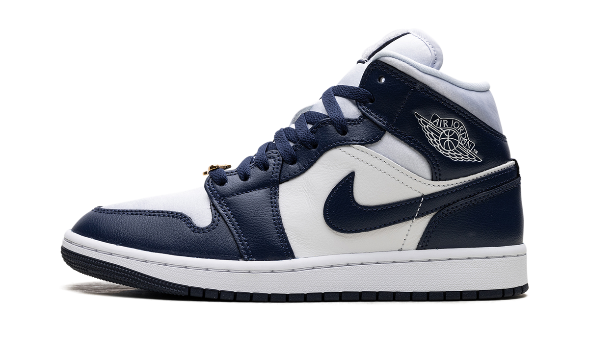 Jordan 1 Mid WMNS "Football Grey White Midnight Navy" FZ8777 044